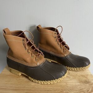 NEW LL Bean Boots Mens Size 12 W - Waterproof Leather Made In USA
